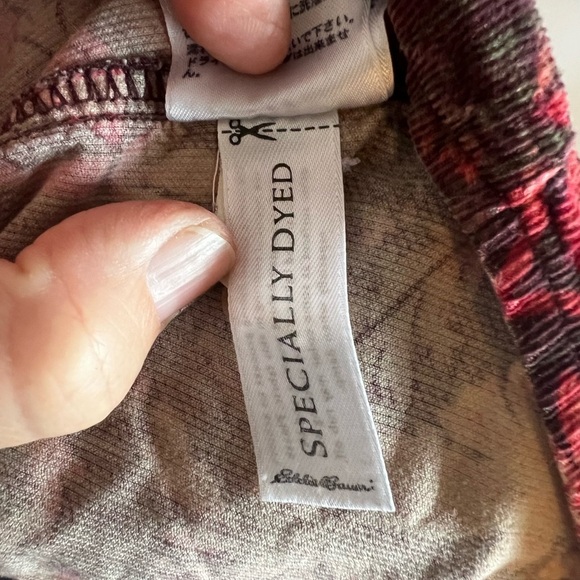 Eddie Bauer Women's Sz XXL Corduroy Button Down Fall Leaf Pattern Top - Picture 6 of 7